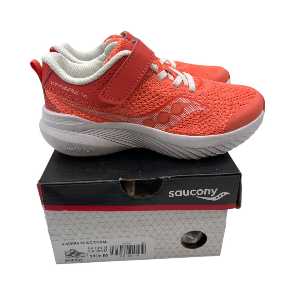 Saucony Kids Kinvara 14 A/C Sneakers, Size 11.5 M, Coral