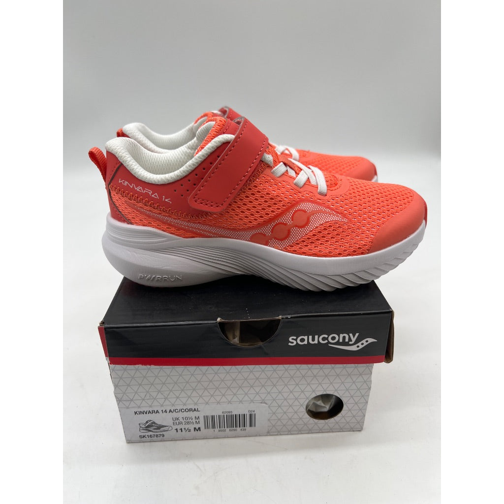 Saucony Kids Kinvara 14 A/C Sneakers, Coral SZ 11.5