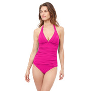 Profile by Gottex Women's Standard Phoebe Halter Tankini, Fuschia - size 10