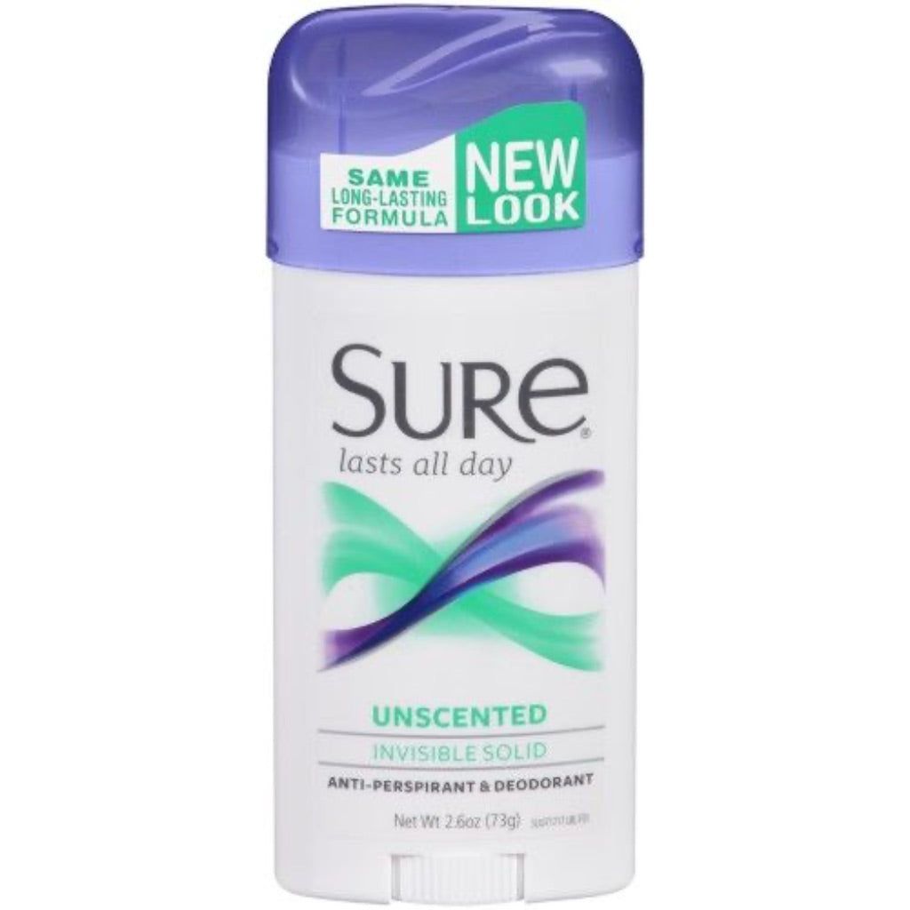 Sure Original Solid Anti-Perspirant and Deodorant, Unscented, 2.7-Ounces (Pack of 6)