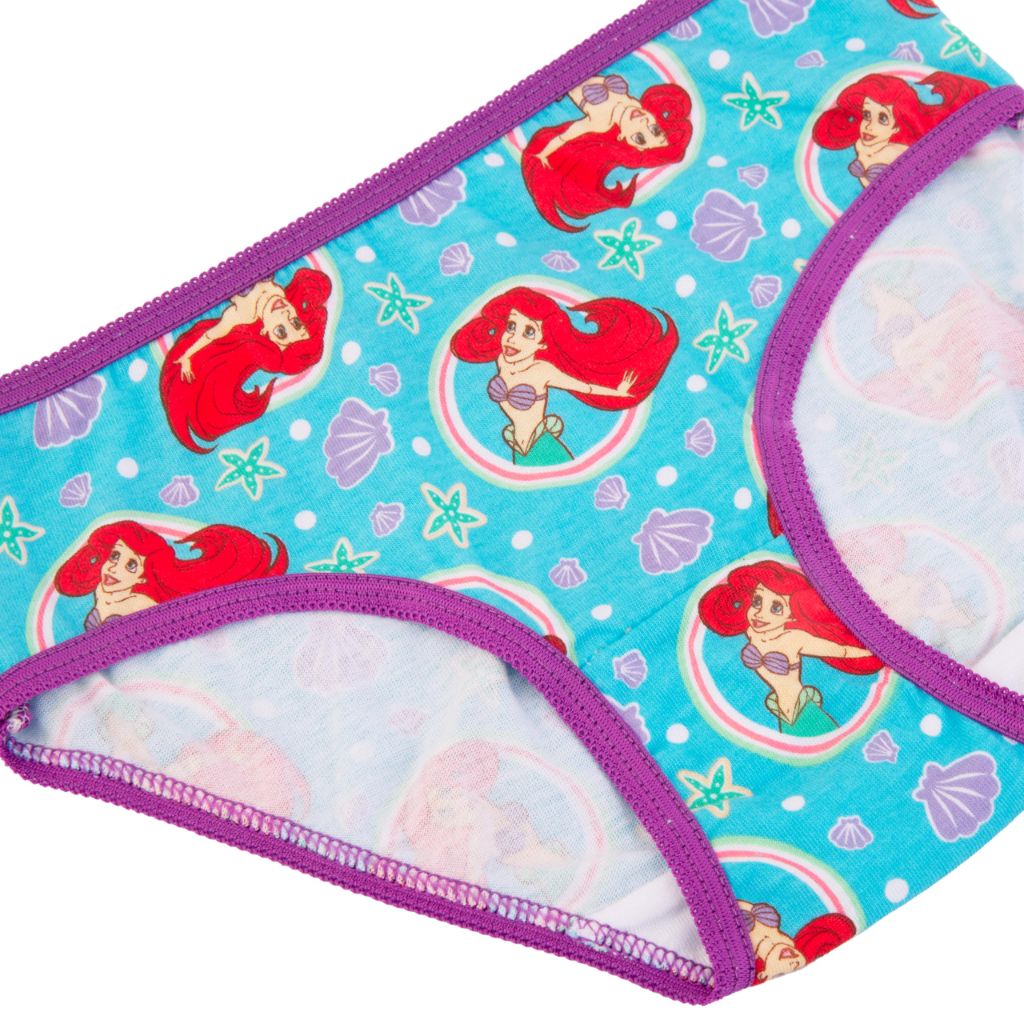 Disney Princess The Little Mermaid 100% Combed Cotton Underwear Panties - Size 2T/3T (10 Pairs)