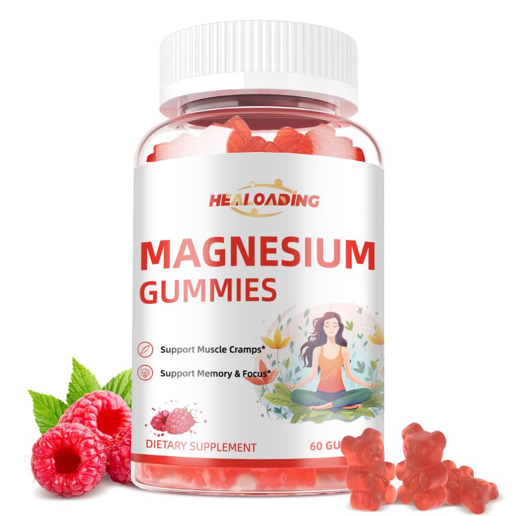 HEALOADING - Magnesium Gummies, Raspberry flavor, 60 Gummies