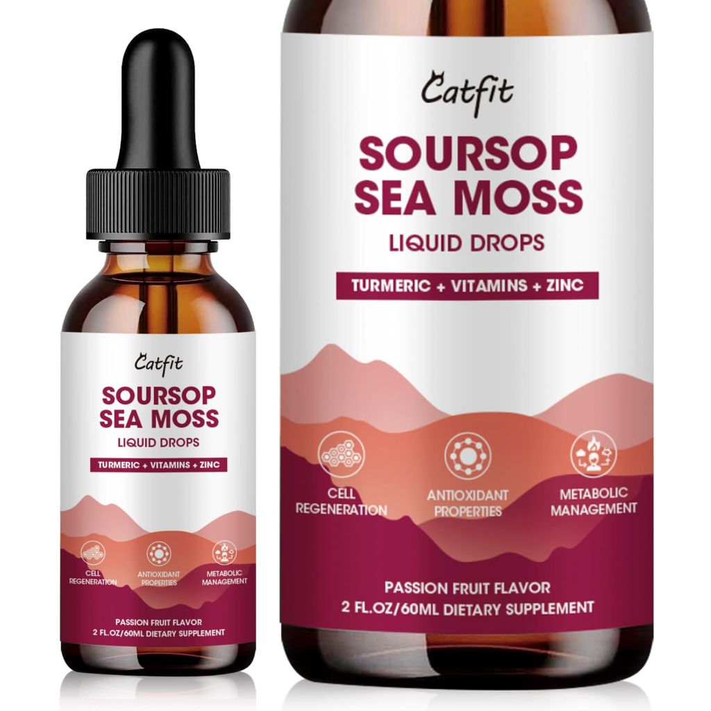 Catfit Soursop Graviola Liquid Drop – Passion Fruit Flavor, 2 Fl Oz