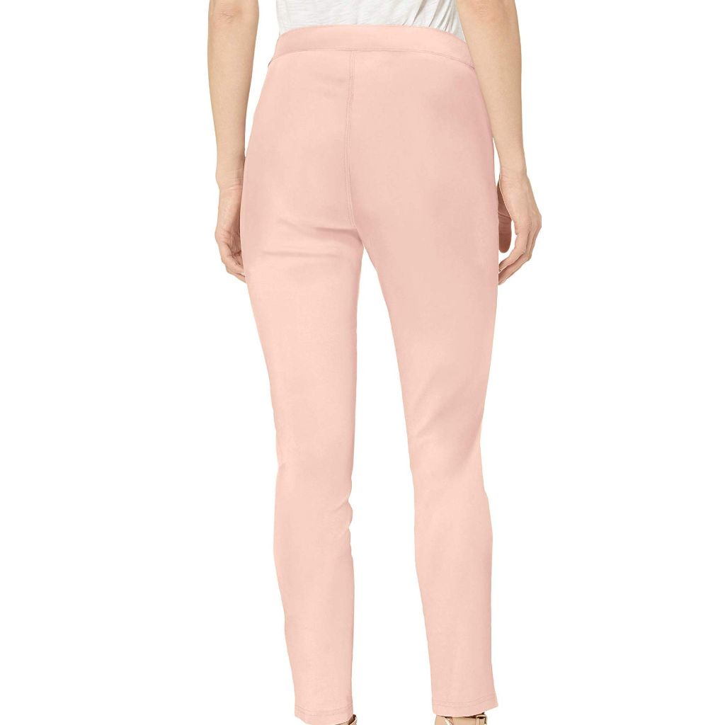 HUE Women's Sateen High Waist Skimmer Leggings Hosiery, Barely Pink, Medium US