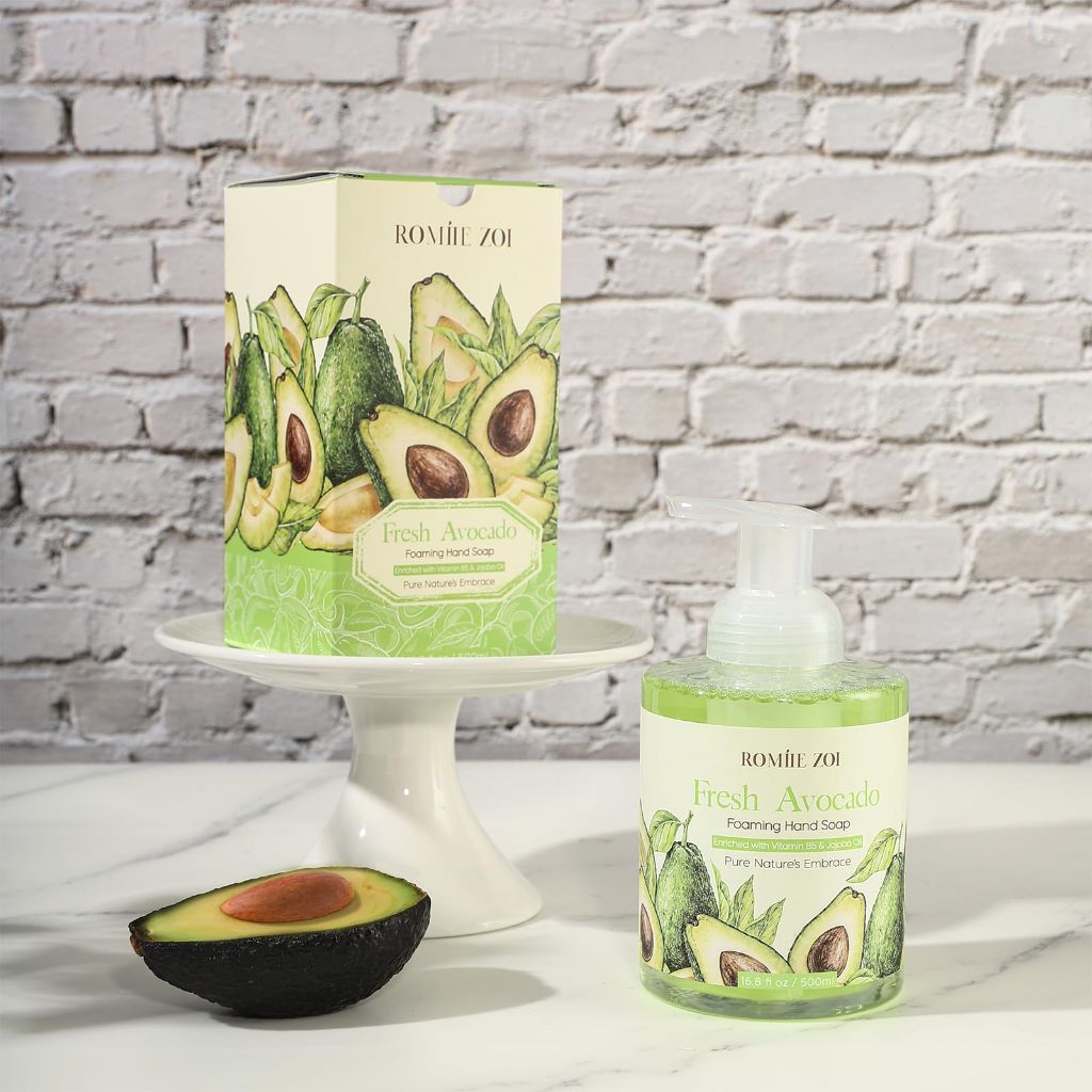 ROMIIE ZOI Foaming Hand Soap with Gift Box - Avocado - 500ml/ 16.8 fl.oz(Pack of 2)