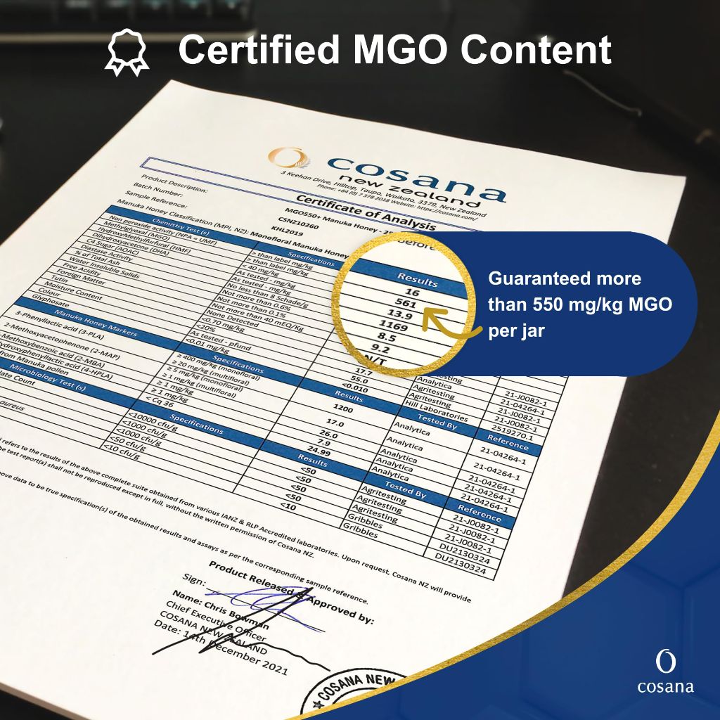 Cosana Manuka Honey MGO 550+ - 250g