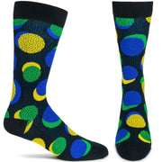 Ozone Men's Patterned Sock, Black - OSFM