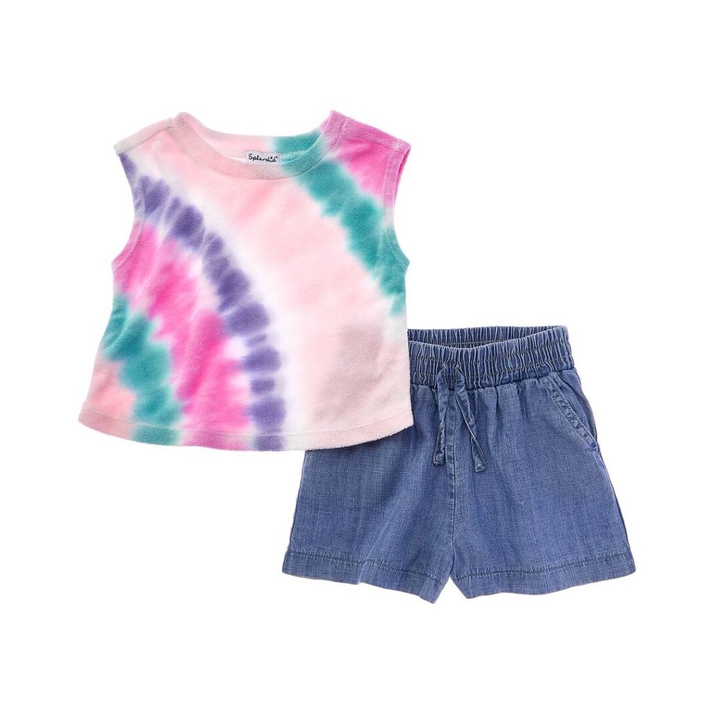 Splendid Baby Girls Daydream Short Sleeve Boxy Fit, 3-6 Months