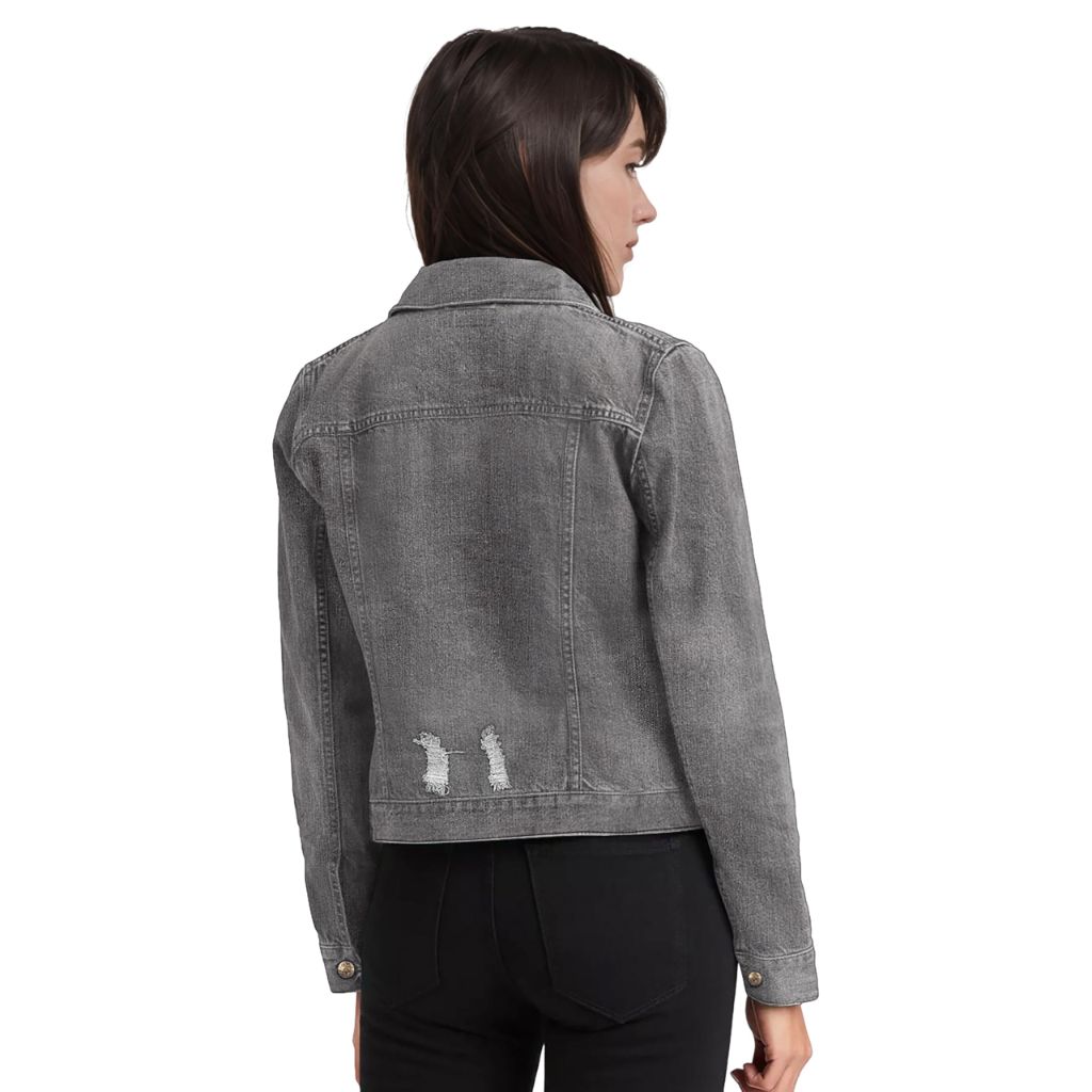 SZ 1X, Hybrid & Company Women's Long Sleeve Denim Jackets  | GREY