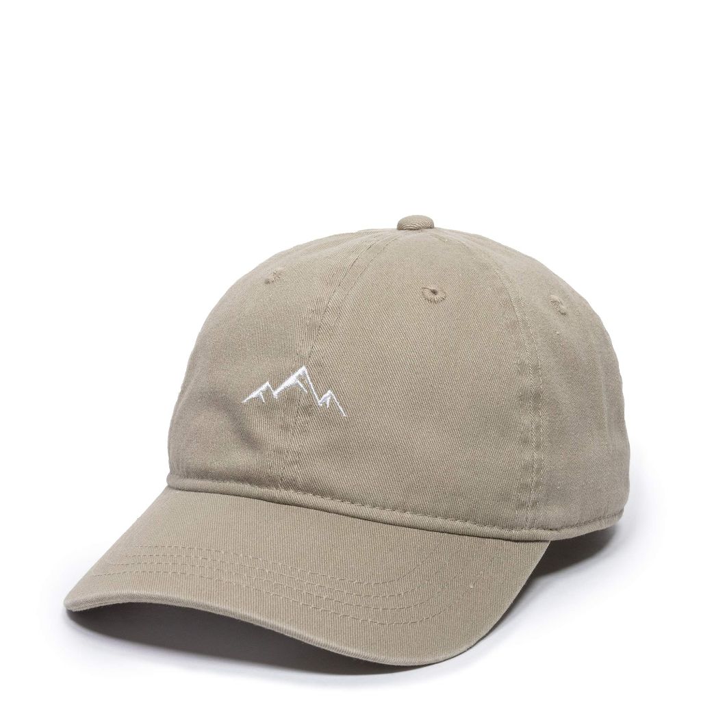 Outdoor Cap Mountain Embroidered Dad Hat, Adjustable Soft Cotton Polo Style Unstructured Baseball Cap for Men & Women, One Size, Khaki
