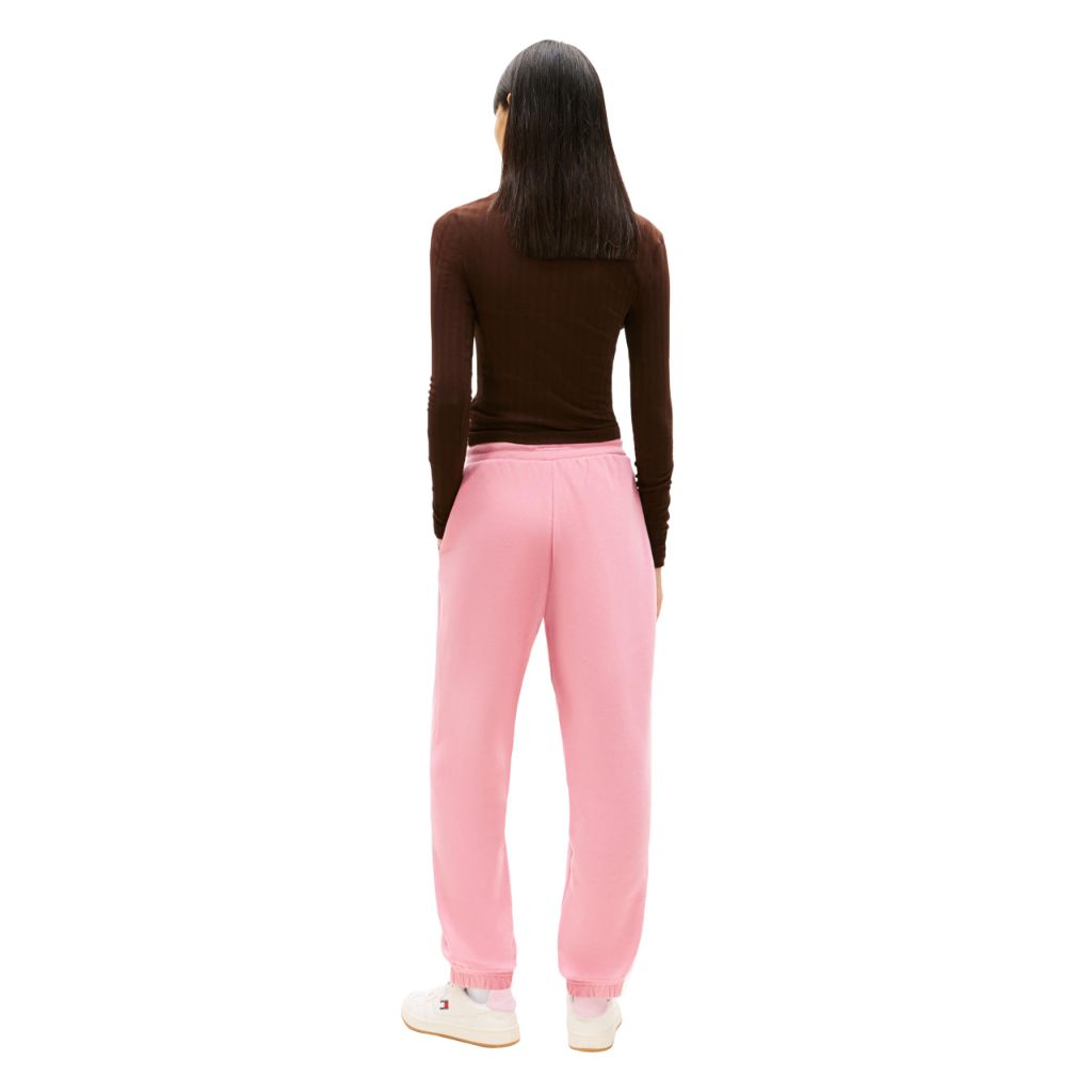 Tommy Jeans Women's Relaxed Printed Logo Jogger Sweatpants, Mystic Pink - size S