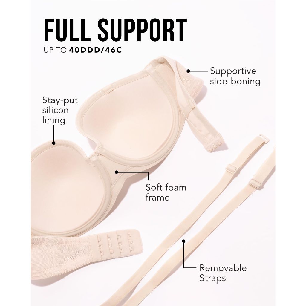 Light Lined Strapless Bra, 40DDD