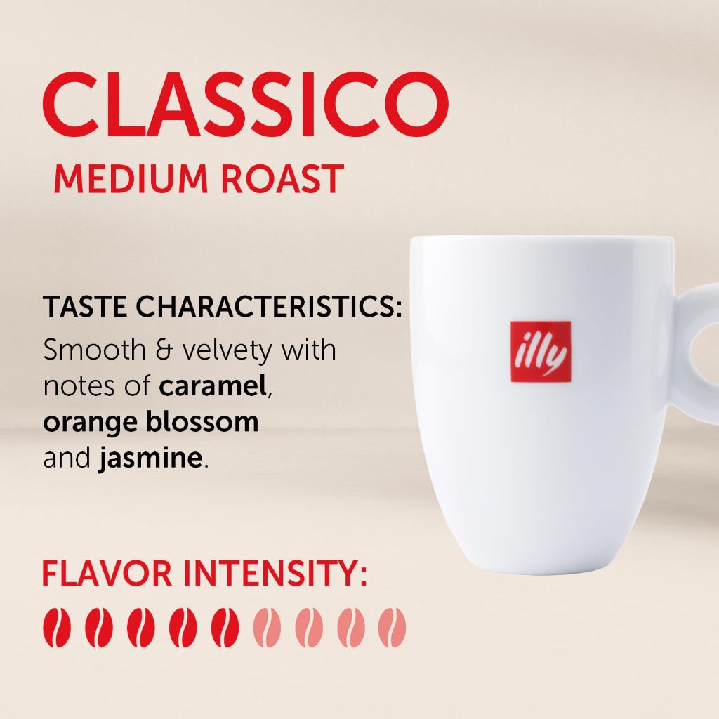 Illy Instant Coffee Singles, Classico Medium Roast, Caramel & Orange Blossom Notes, 40 Single-Serve Packets