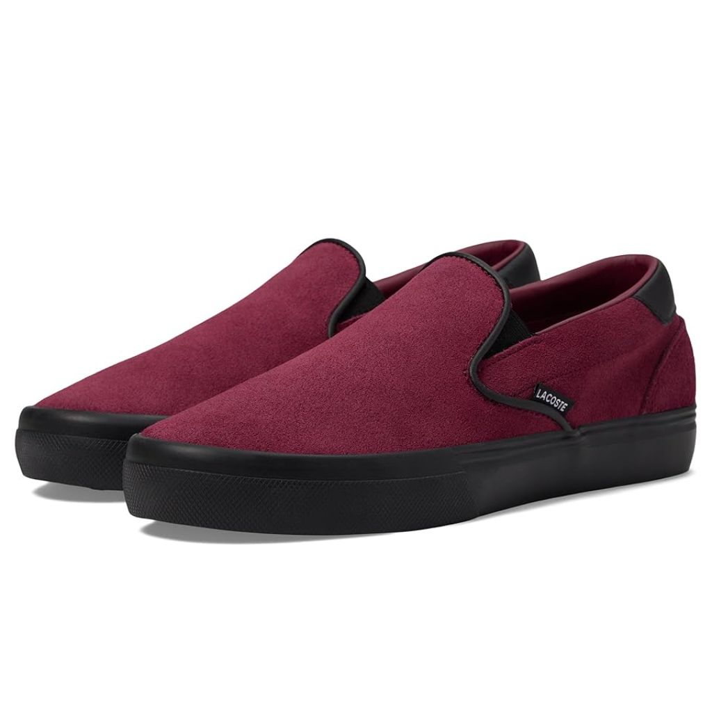 Lacoste Women's Jump Serve Slip On Shoes - Burgundy/Black, Size 9
