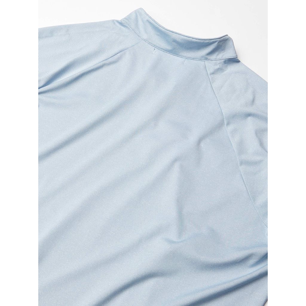 D & Jones Men's Crownlux Performance Micro Stripe Quarter Zip Long Sleeve Pullover - Ocean Blue, Small