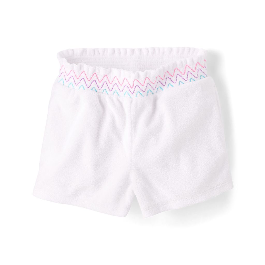 Gymboree,Girls,and Toddler Terry Shorts,Easter White,3T