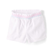 Gymboree,Girls,and Toddler Terry Shorts,Easter White,3T