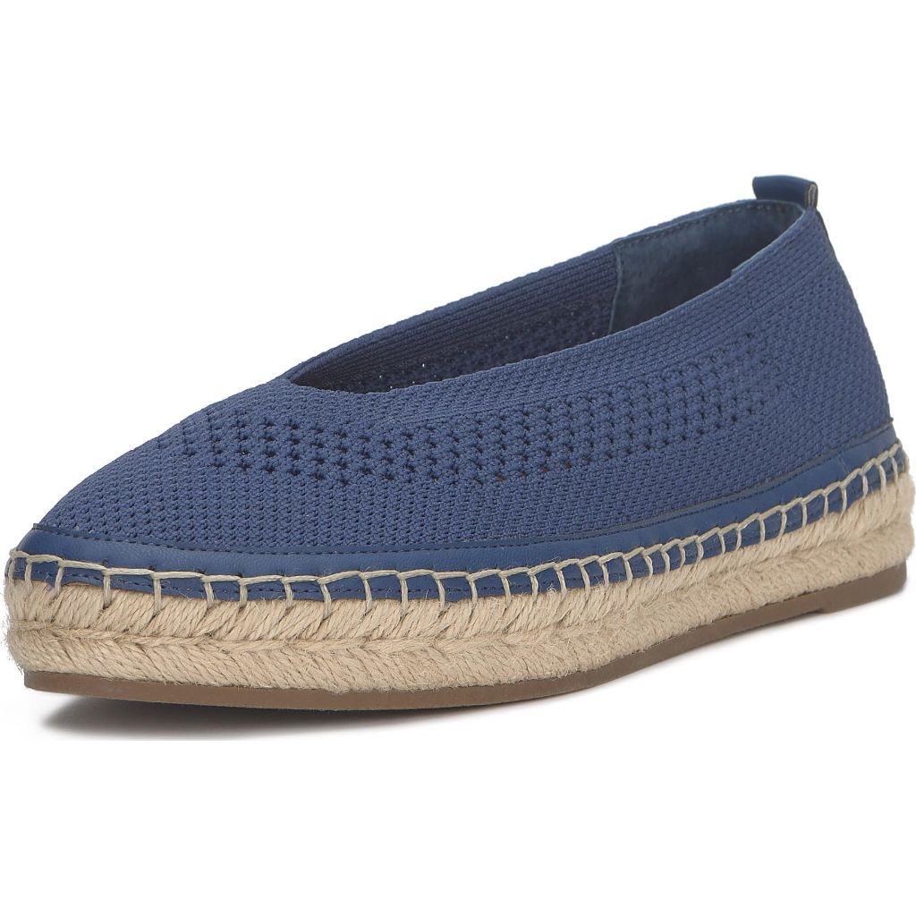 Lucky Brand Orena Knit Espadrille Sandal, Dark Chambray, 7