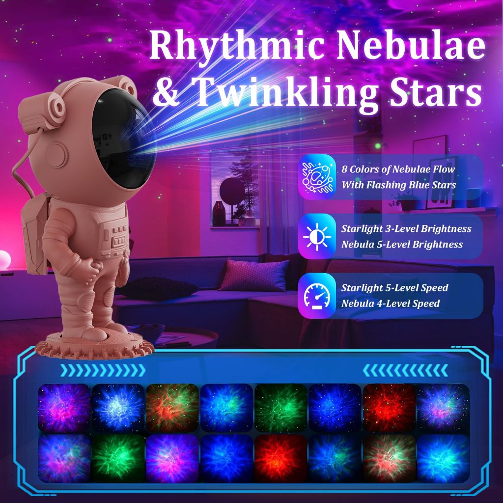 Astronaut Galaxy Light Projector- Space Light Projector for ceiling with Timer and Remote Control