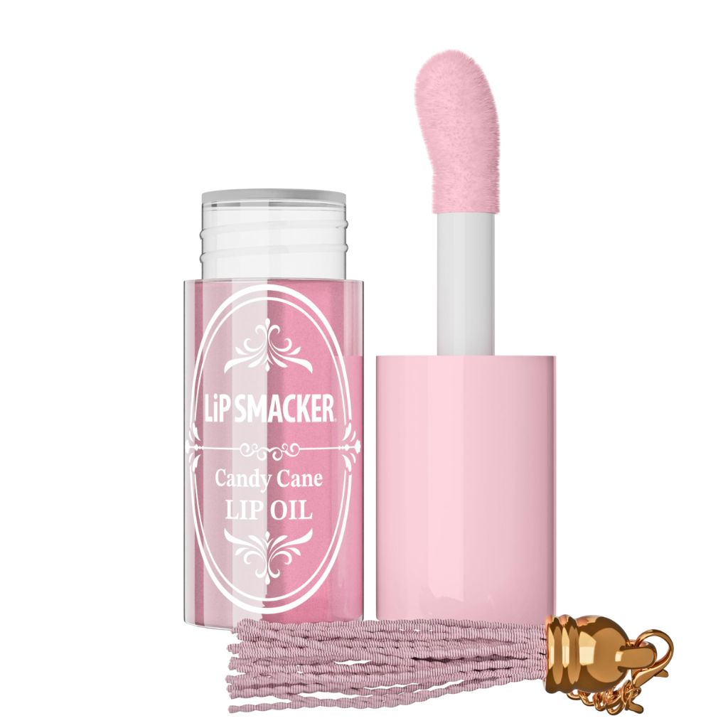 Lip Smacker Holiday Lip Oil, Nourishing Lip Treatment with Shine - Candy Cane