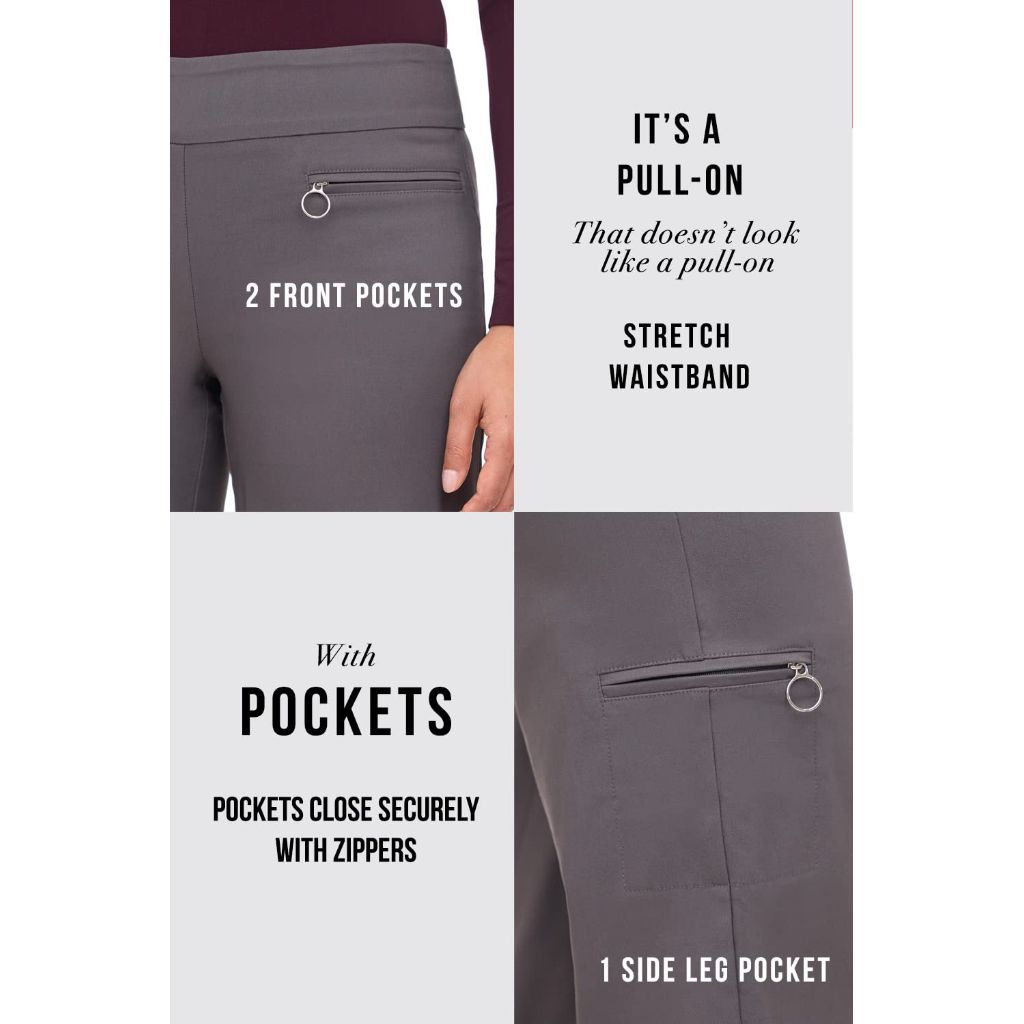 Rekucci Women's EcoCosy Comfort Modern Cargo Capri Pant (12, Black)
