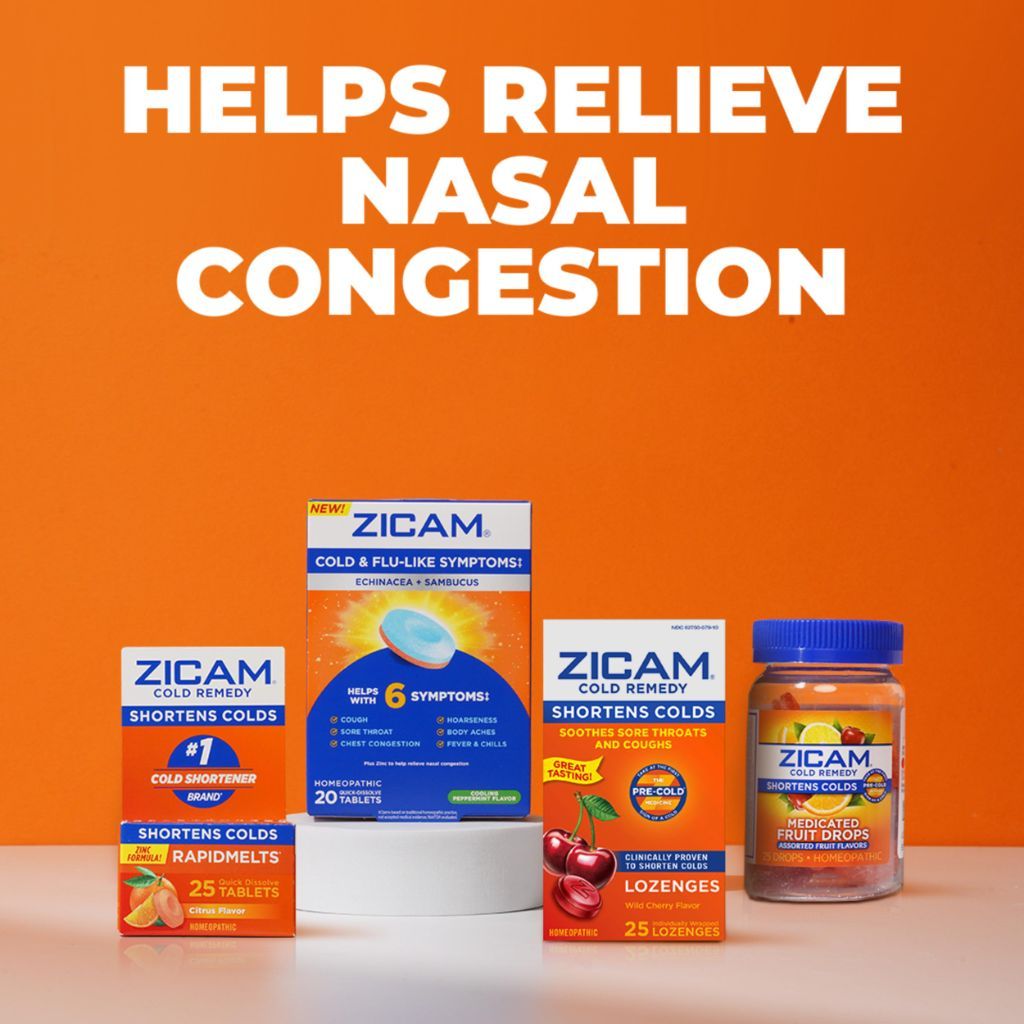 Zicam Cold Remedy Zinc RapidMelts, Elderberry Citrus Flavor, 25 Count