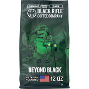 Black Rifle Coffee Company Beyond Black, 12oz Bag, Ground Coffee Dark Roast
