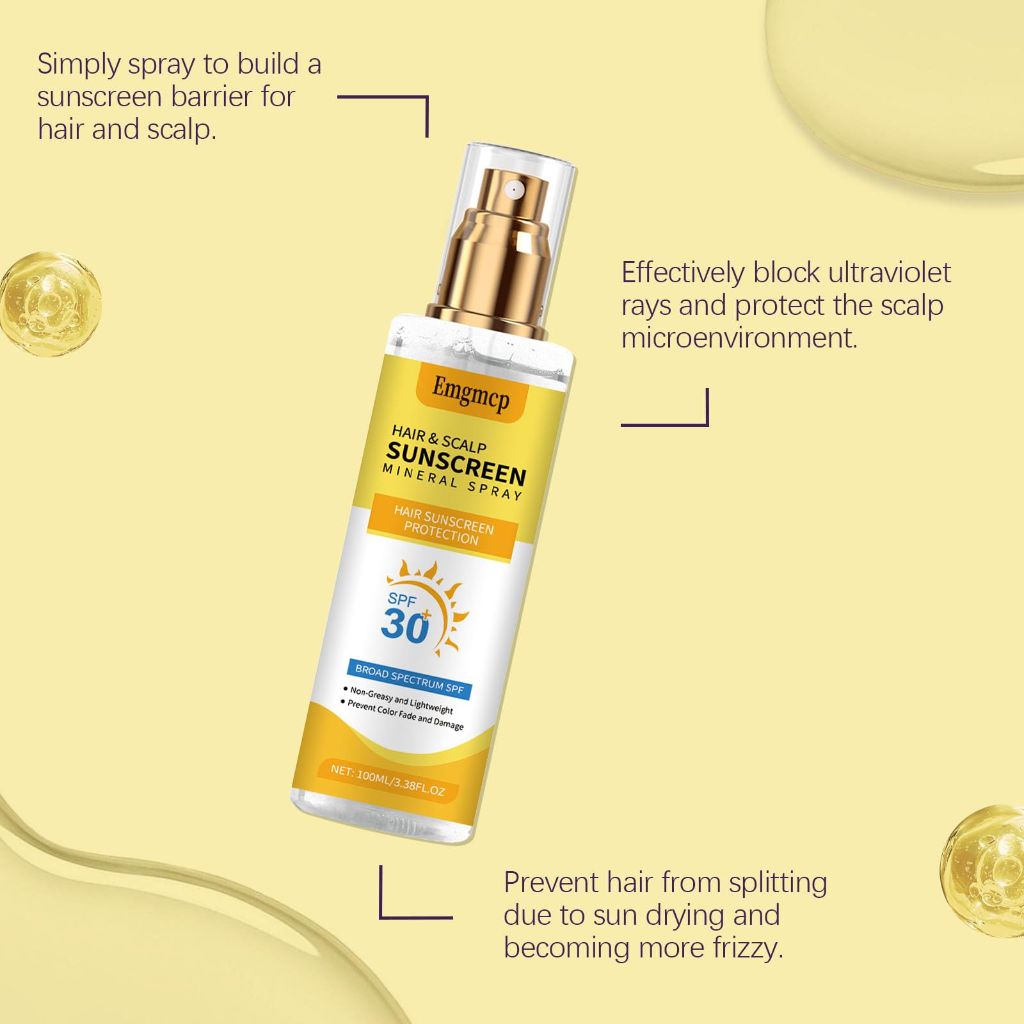 Hair & Scalp Sunscreen Spray SPF 30 | Broad Spectrum UV Blocker for Color