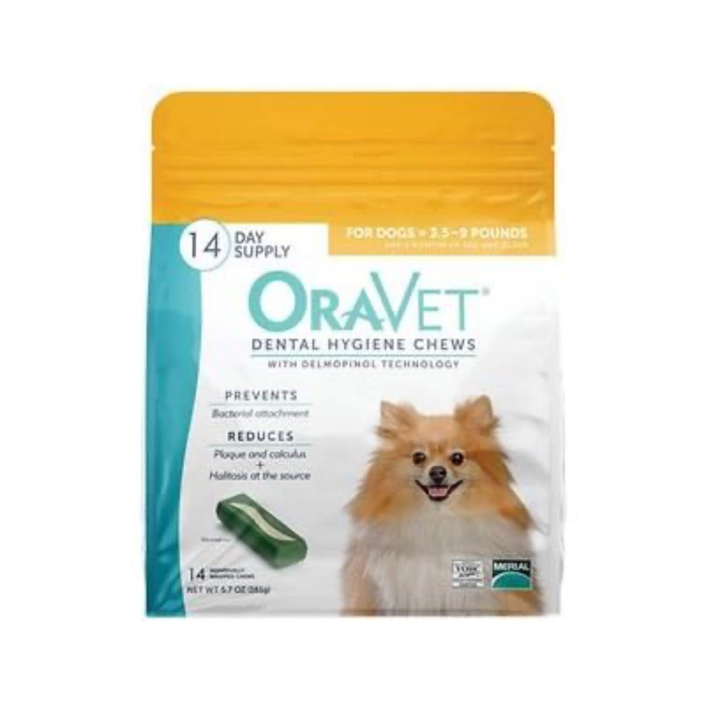 ORAVET X-Small Dental Chews for Dogs, 6.0 Oz., Count of 14