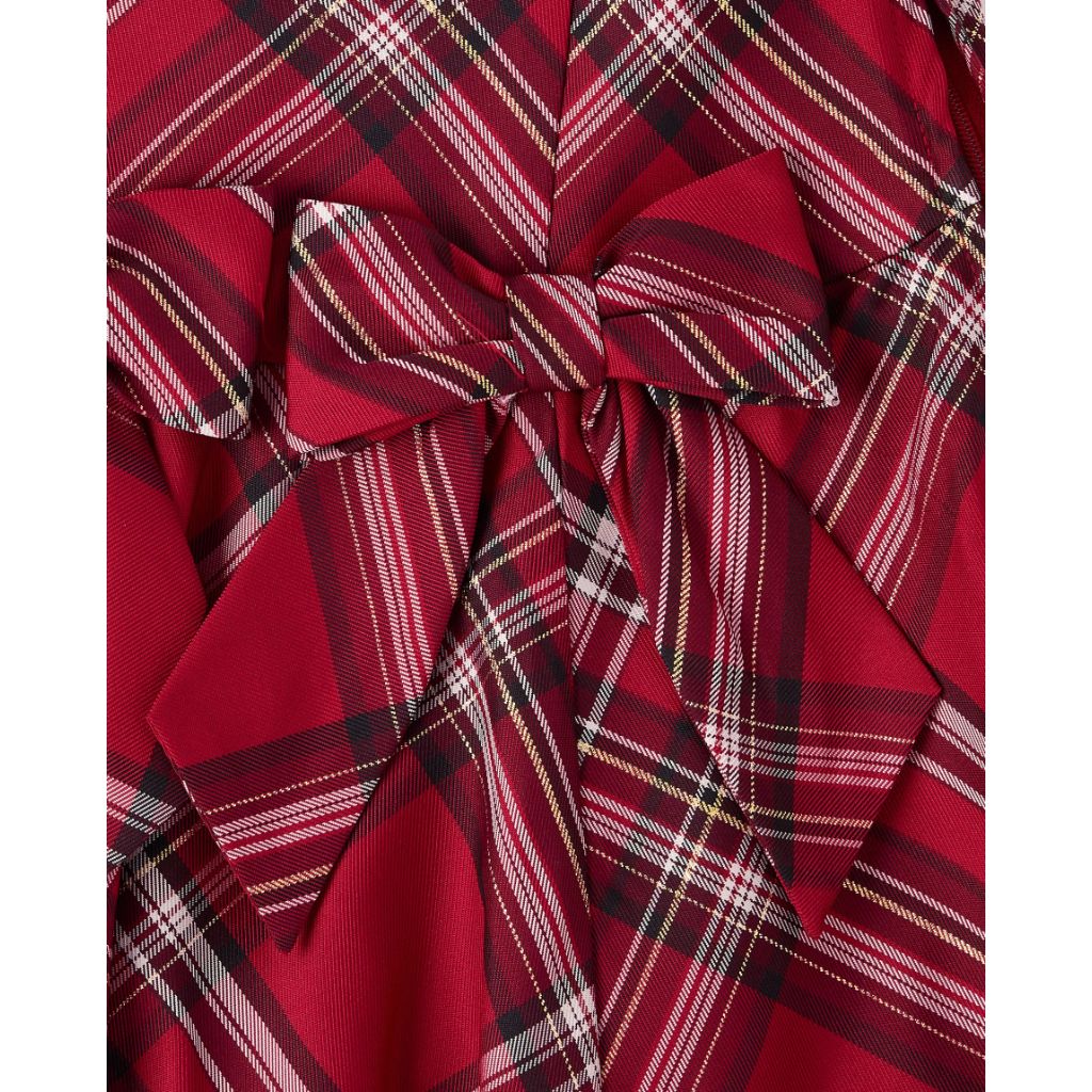 The Children's Place,Girls,Sleeveless Dressy Bubble Hem Dress,Red Ochre Plaid,6