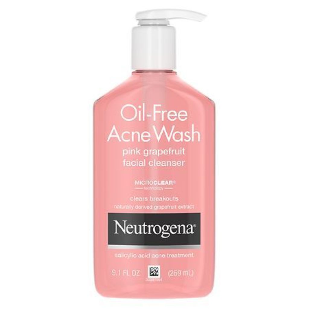Neutrogena Oil-Free Salicylic Acid Pink Grapefruit Pore Cleansing Acne Face Wash with Vitamin C - 9.1 fl oz