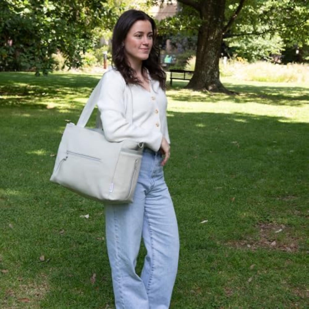 Diaper Bag Tote, Neoprene 100% Waterproof, Shoulder Strap and Clips, Large Mommy Bag, Maternity Travel Baby Bag