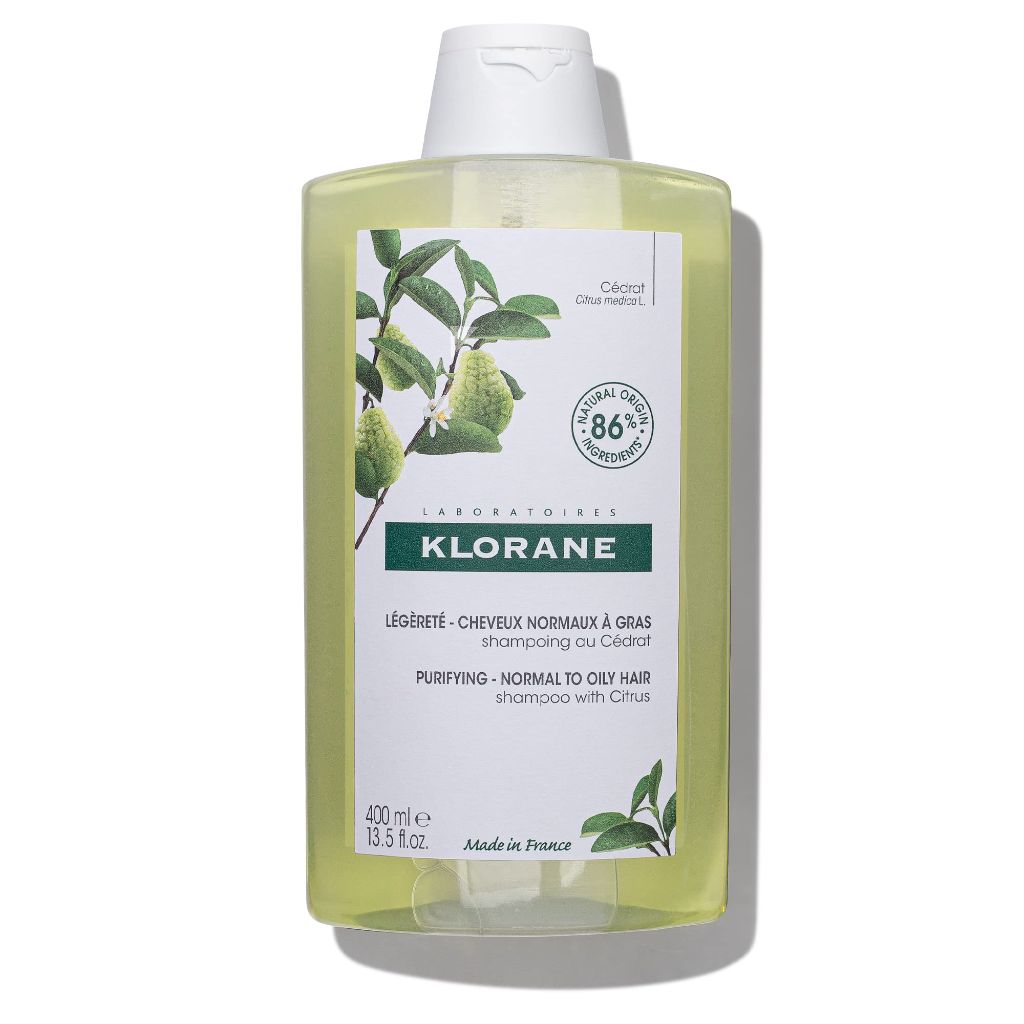 Klorane – Purifying Shampoo with Citrus – Clarifies & Detoxifies Hair & Scalp, Removes Buildup – 13.5 fl. oz.