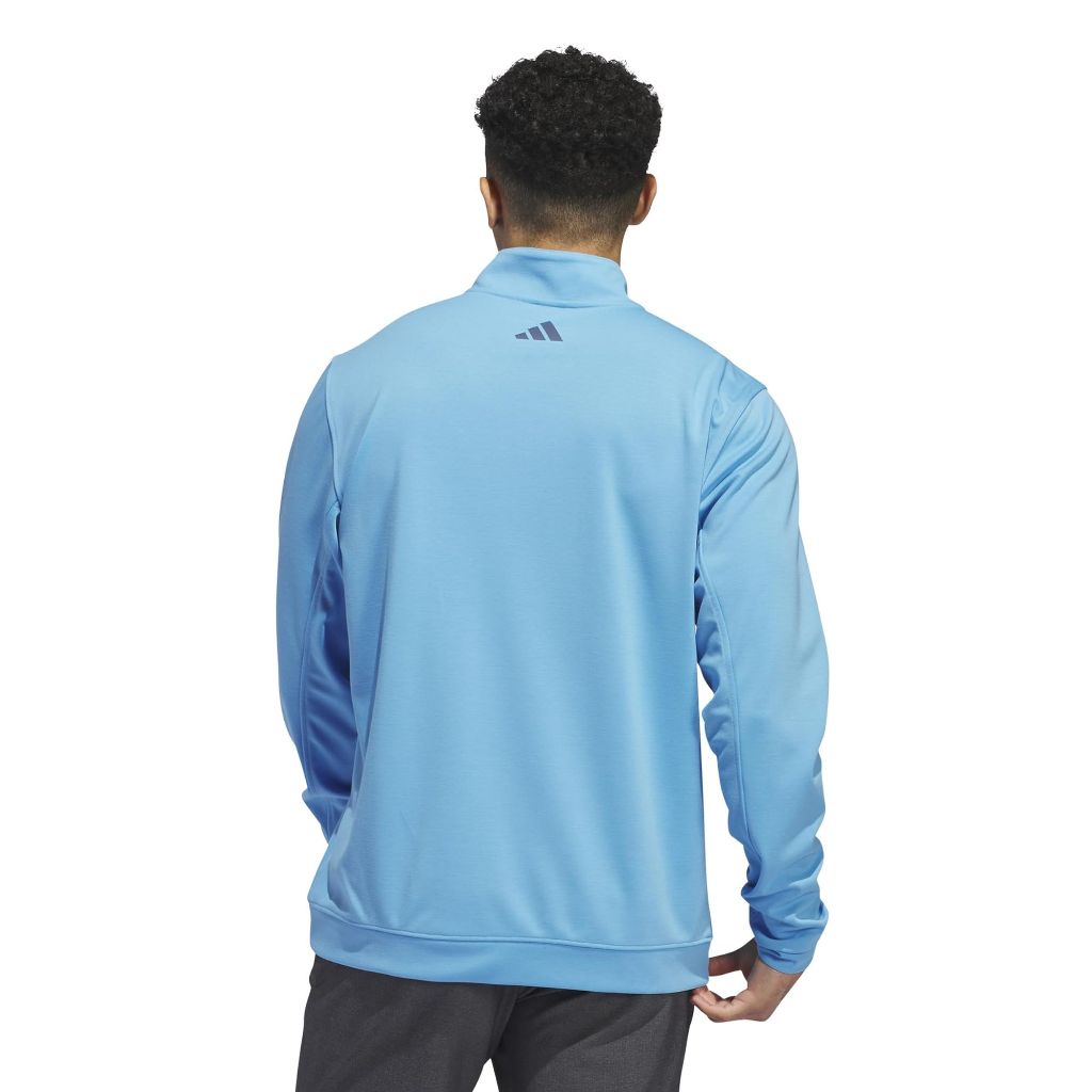 adidas Men's Authentic 1/4-Zip Sweatshirt - Powder Blue, 3XL