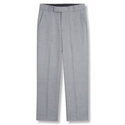 Calvin Klein Boys' Flat-Front Suit Dress Pant, Straight Leg Fit & Hemmed Bottom, Belt Loops & Functional Front Pockets, Light Grey, 8