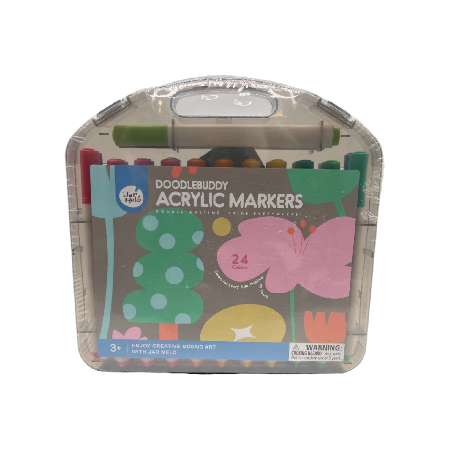 Jar Melo Creative Markers,24 Colors Water-Based Acrylic Markers,Bullet Tip,Acrylic Paint Pens Marker for for Kids Easter Gifts,Great for Classrooms & School Supplies, Ages 3+