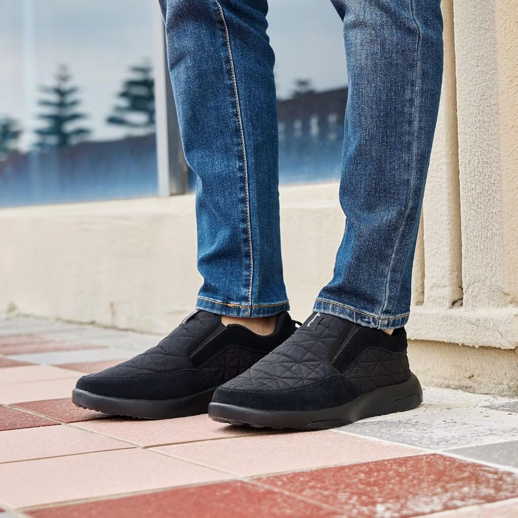 Men's Orthopedic Slip-On Loafers Walking Shoes: Black Size 11