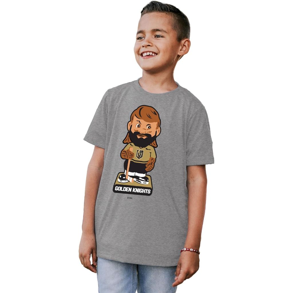 Blue 84 Kid's NHL Officially Licensed Tri-Blend T-Shirt - Vegas Golden Knights, Size Large