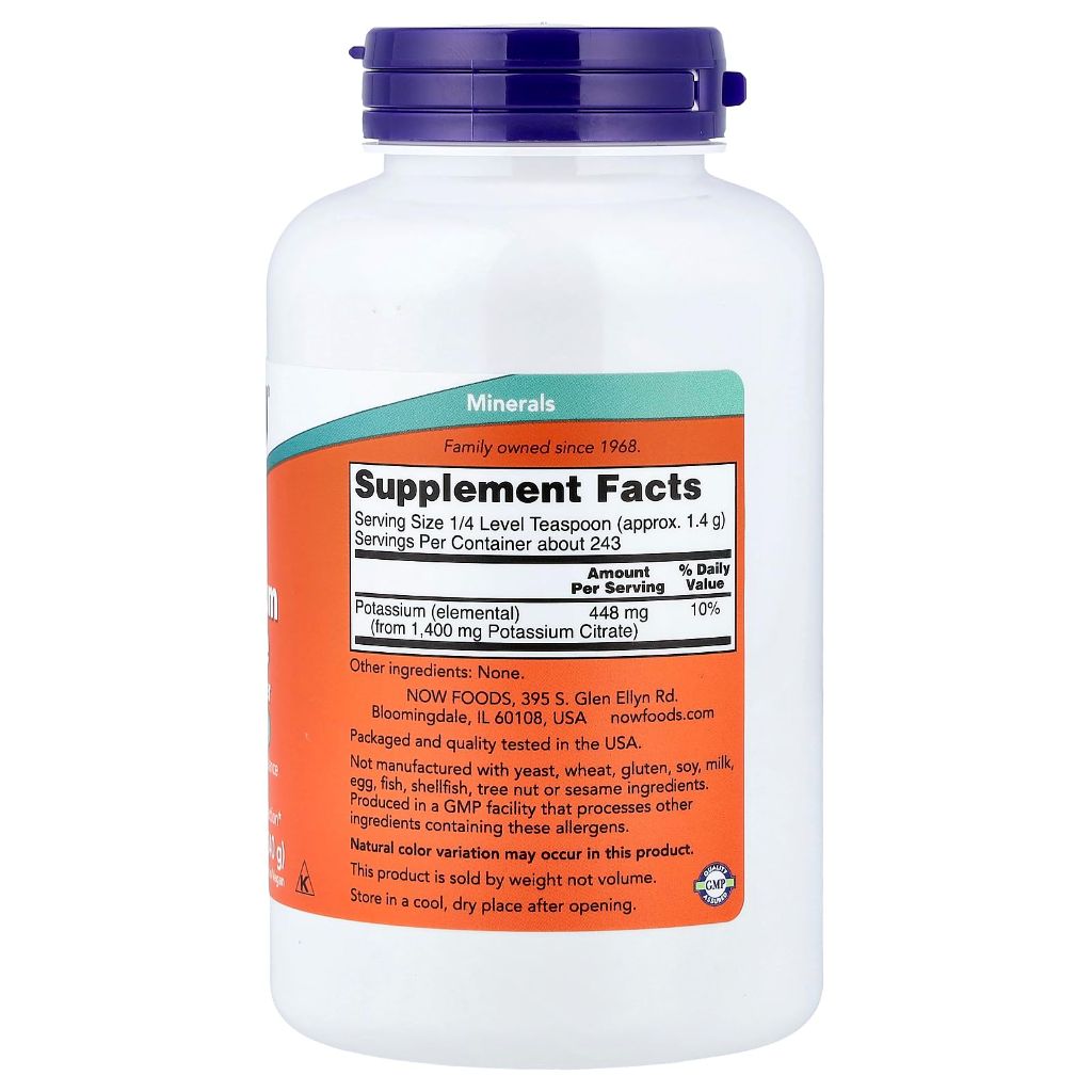 Now Foods Potassium Citrate Powder 12 Ounce, 12.0 Ounce