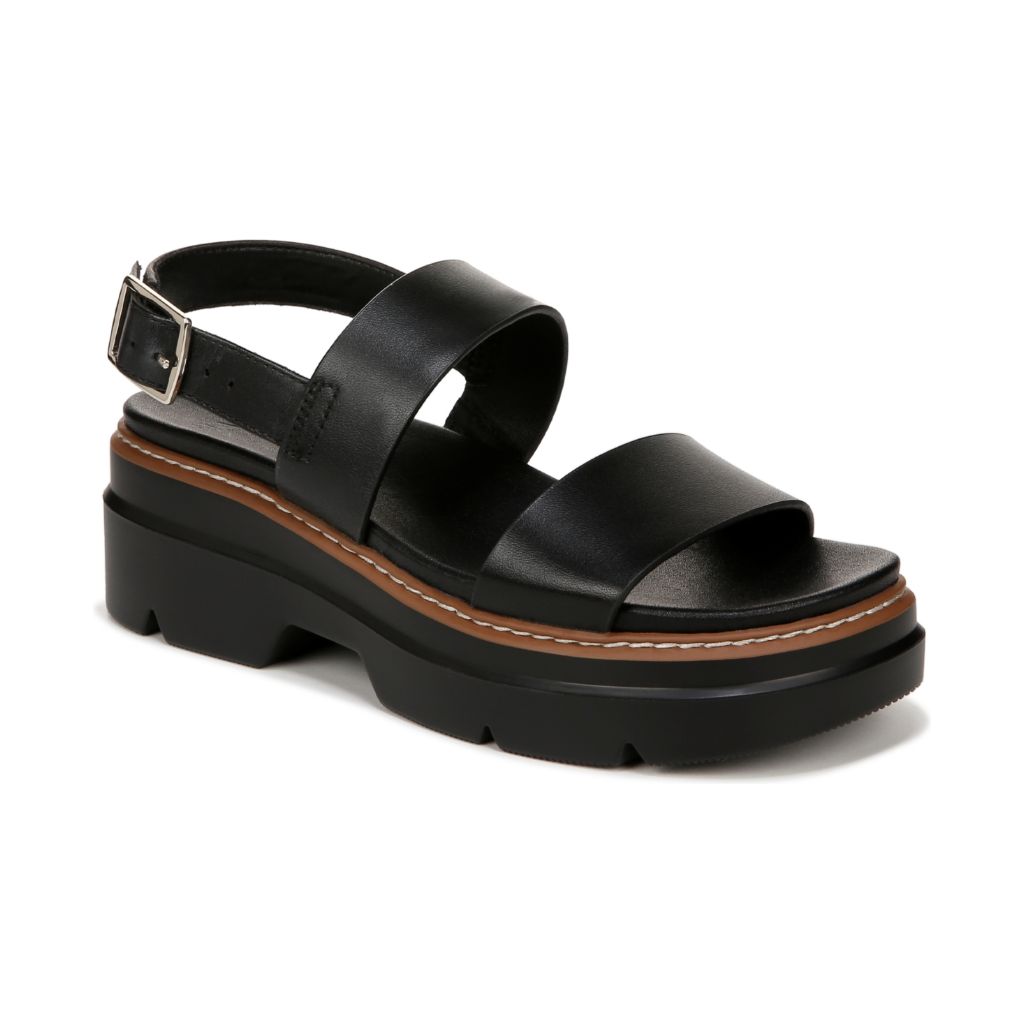 Naturalizer Women's Darry-Sling Sandal - Black Leather, Size 9