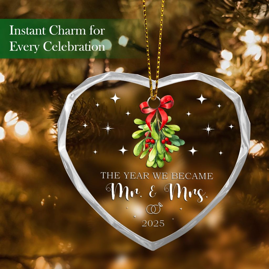Wedding Gifts for Couples, Just Married Mr and Mrs 2025 Ornaments