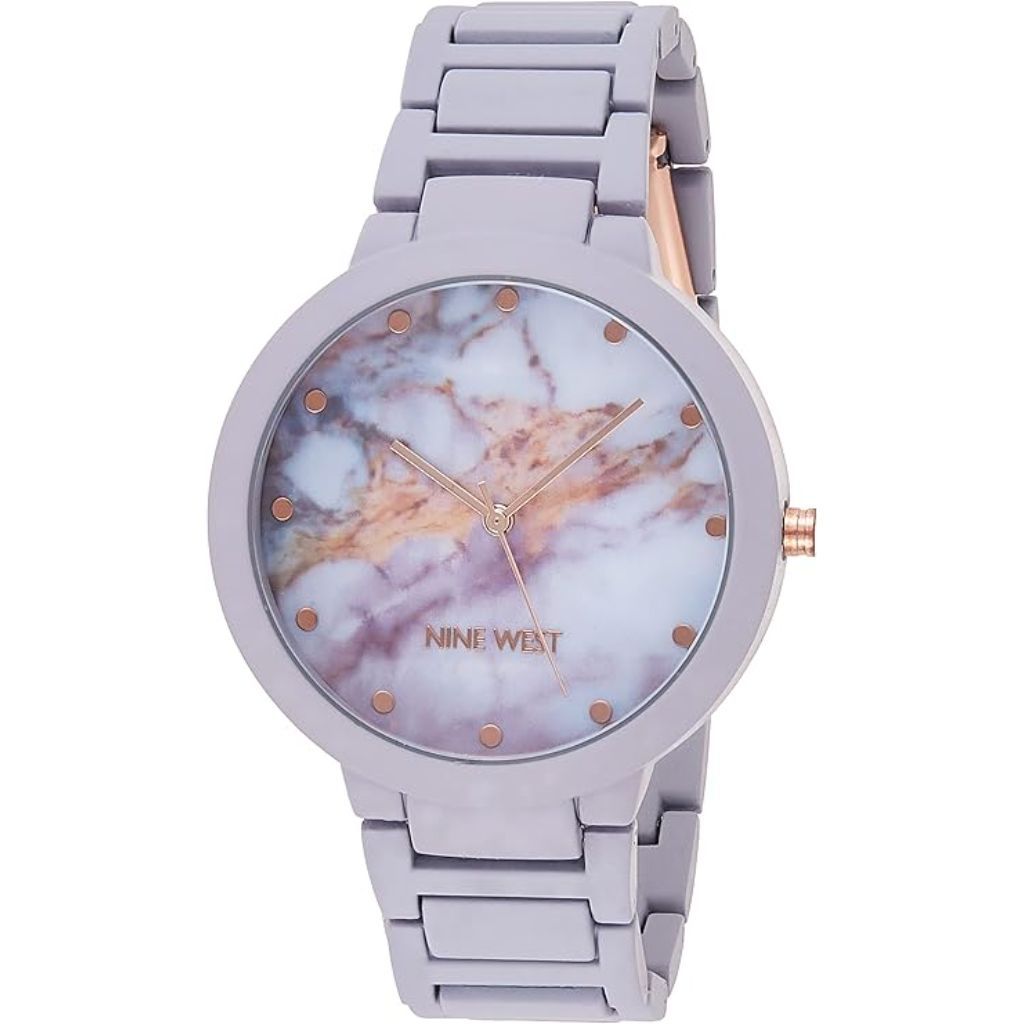Nine West Women's Rubberized Bracelet Watch - Lavender (NW/2274MALV)