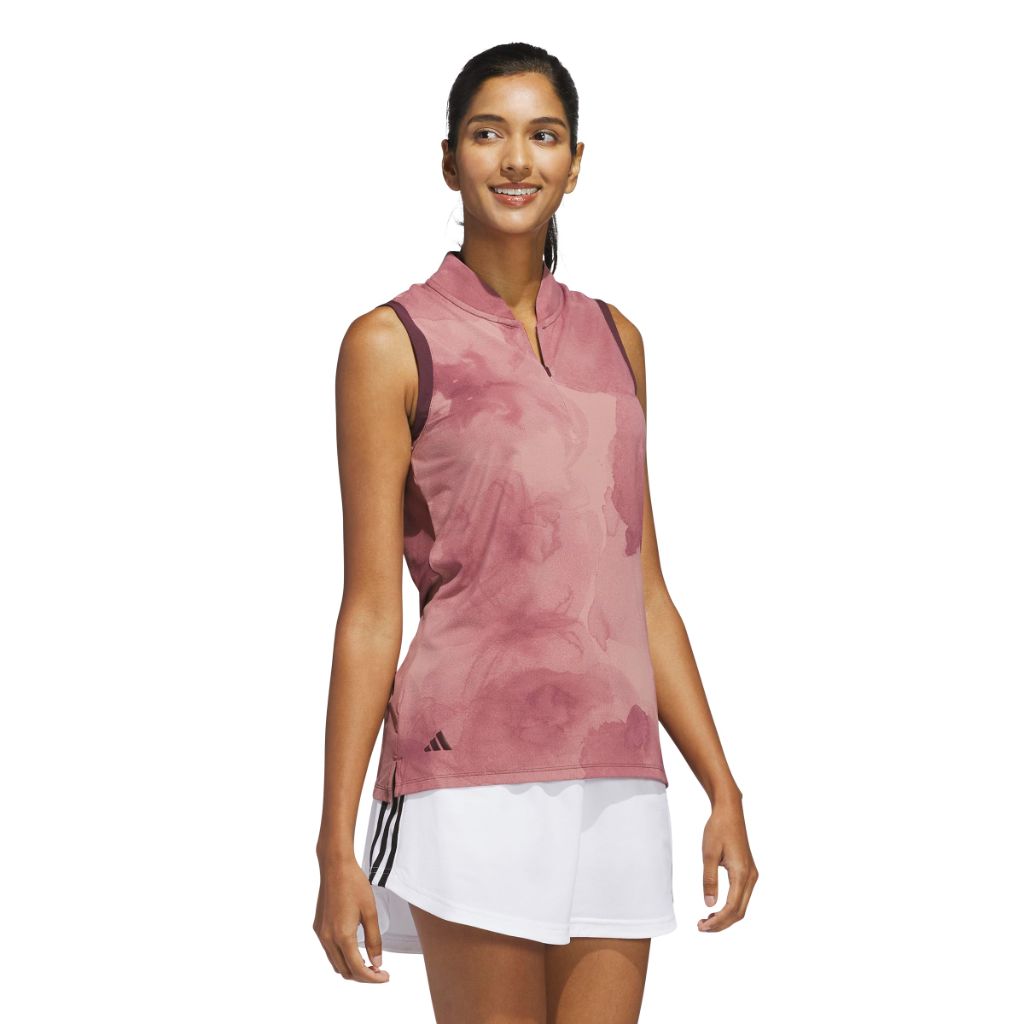 adidas Women's Ultimate365 Tour Polo Shirt - Aurora Ruby, Medium