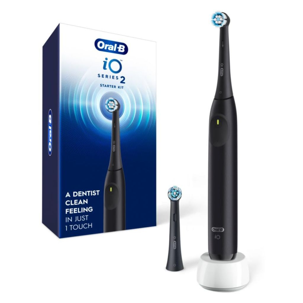 Oral-B Rechargeable Electric Toothbrush, iO2 Starter Kit, Night Black