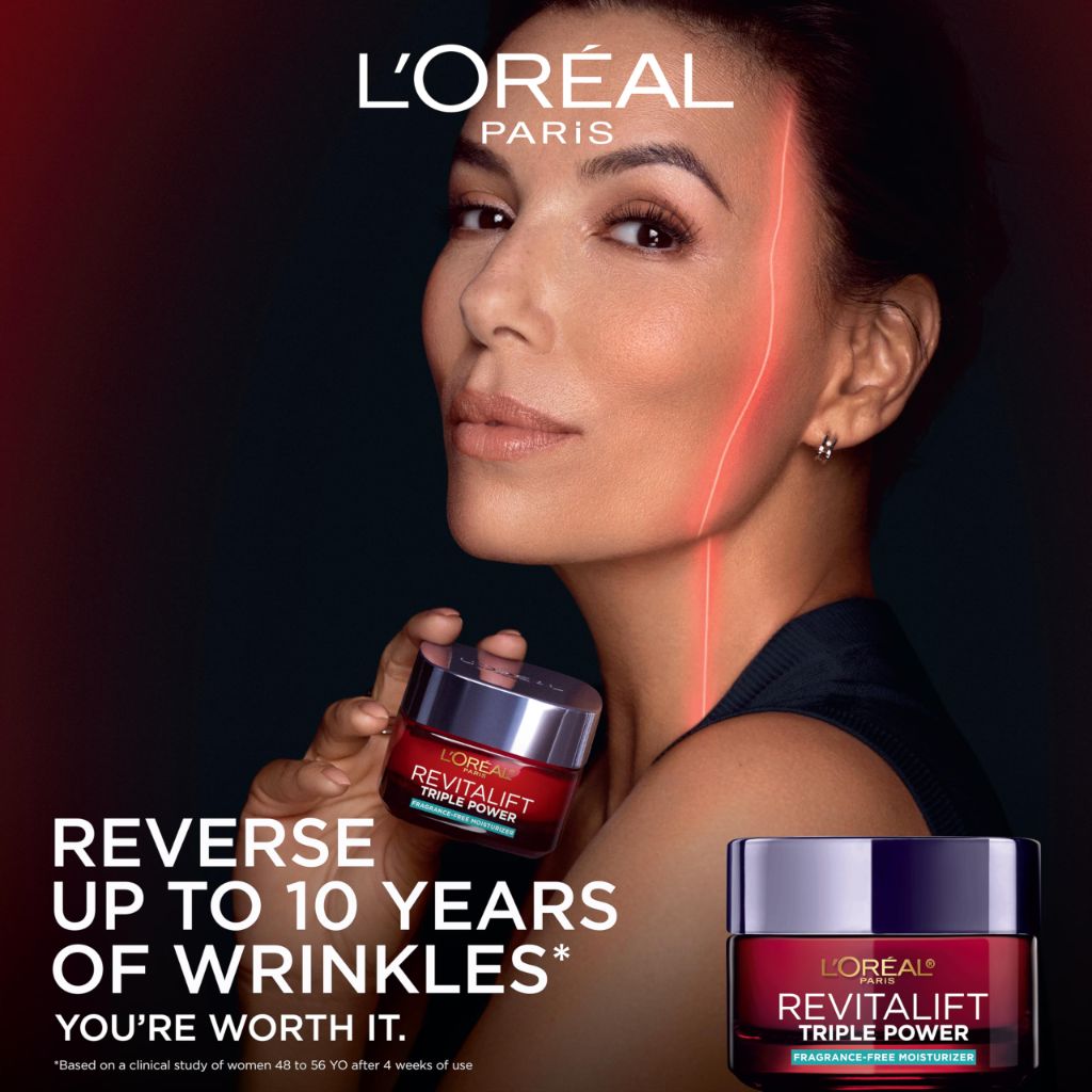 L'Oreal Paris Revitalift Triple Power Anti-Aging Face Moisturizer, Fragrance Free - 2.55 Oz
