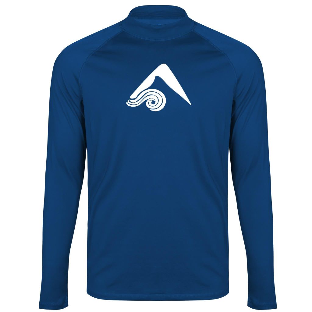 Kanu Surf Boy's Platinum Long-Sleeve Rashguard, Navy, X-Small (6)