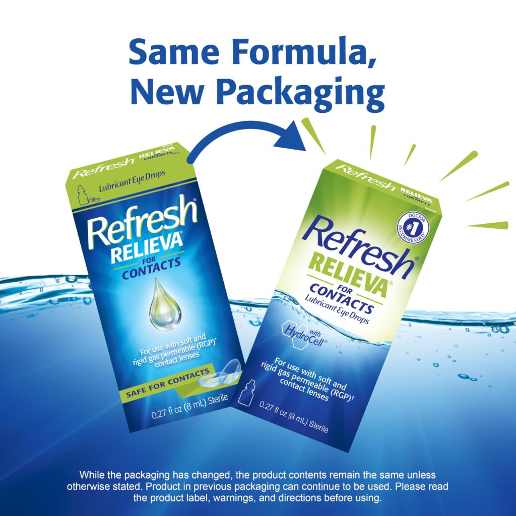 Refresh Relieva for Contacts Lubricant Eye Drops For Dry Eyes, 0.27 Fl Oz Sterile