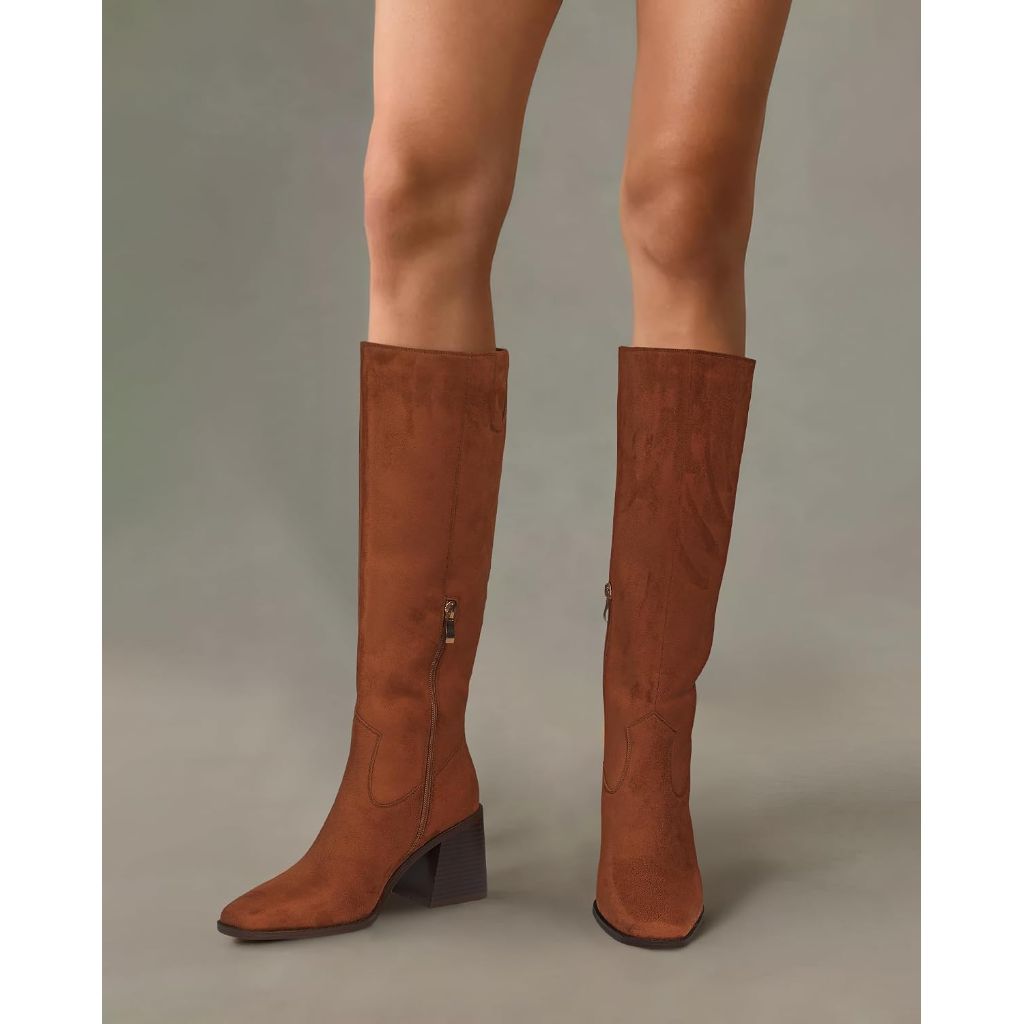 SZ 9.5, MUCCCUTE Knee High Boots for Women with Side Zipper Pull On Tall Boot