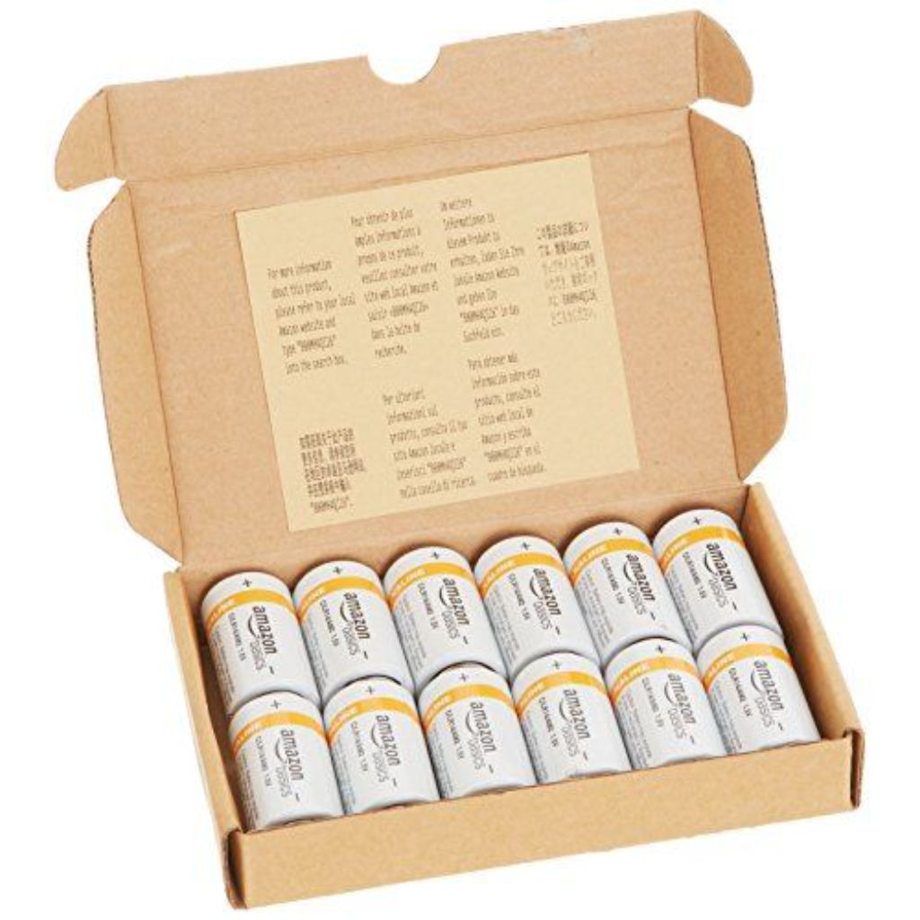 Amazon Basics 1.5V Alkaline Batteries - C Cell - 12 Pack