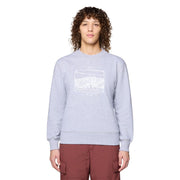 Mountain Hardwear Women's MHW Logo Pullover Crew, Hardwear Grey Heather, Large